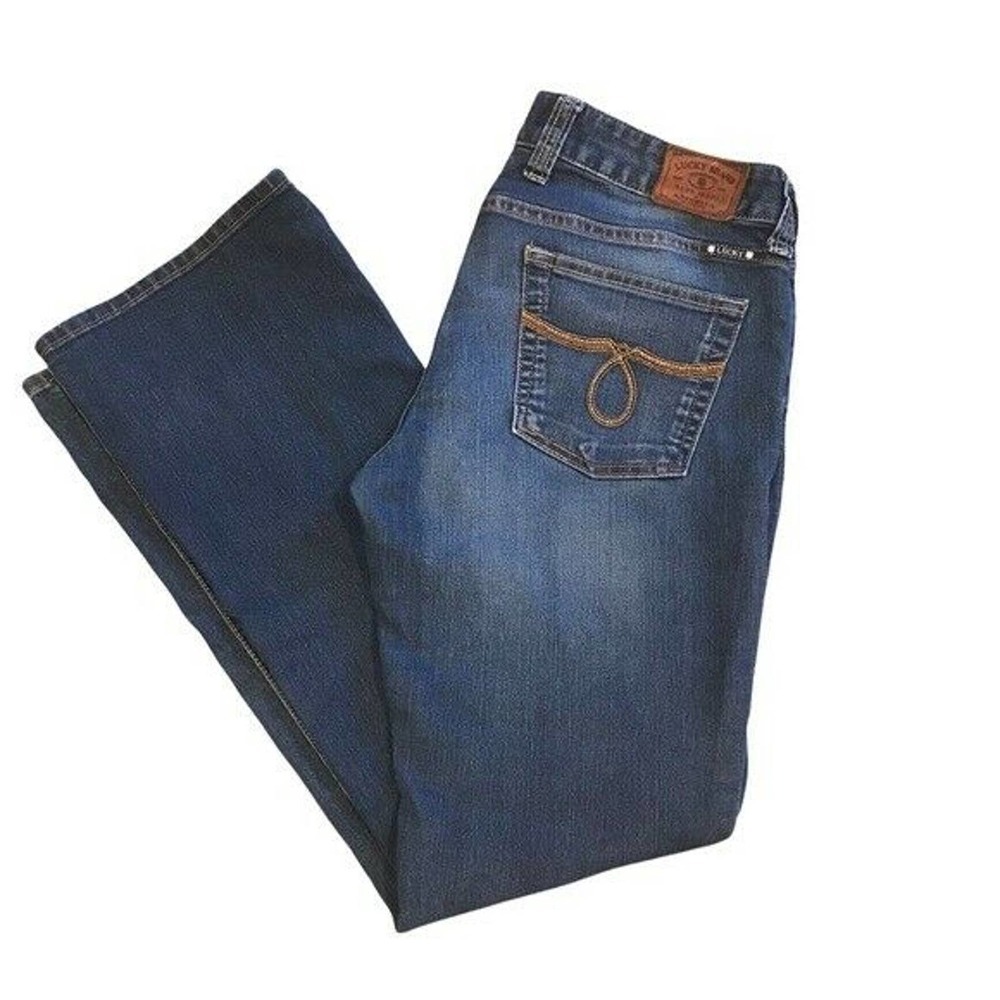 Women's Lucky Brand Lola Boot Cut Denim Ankle Jeans Size 6